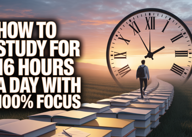 How to Study for 16 Hours a Day with 100% Focus: