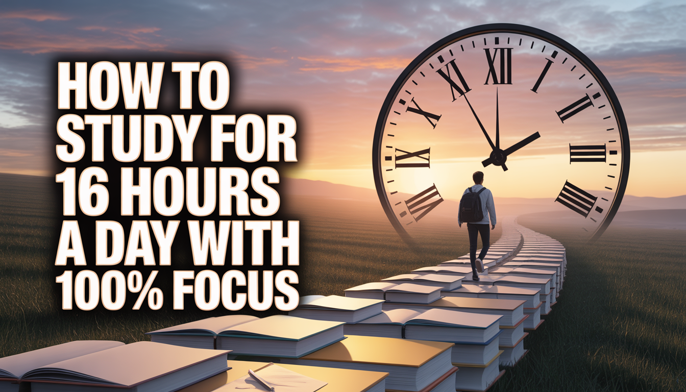 How to Study for 16 Hours a Day with 100% Focus:
